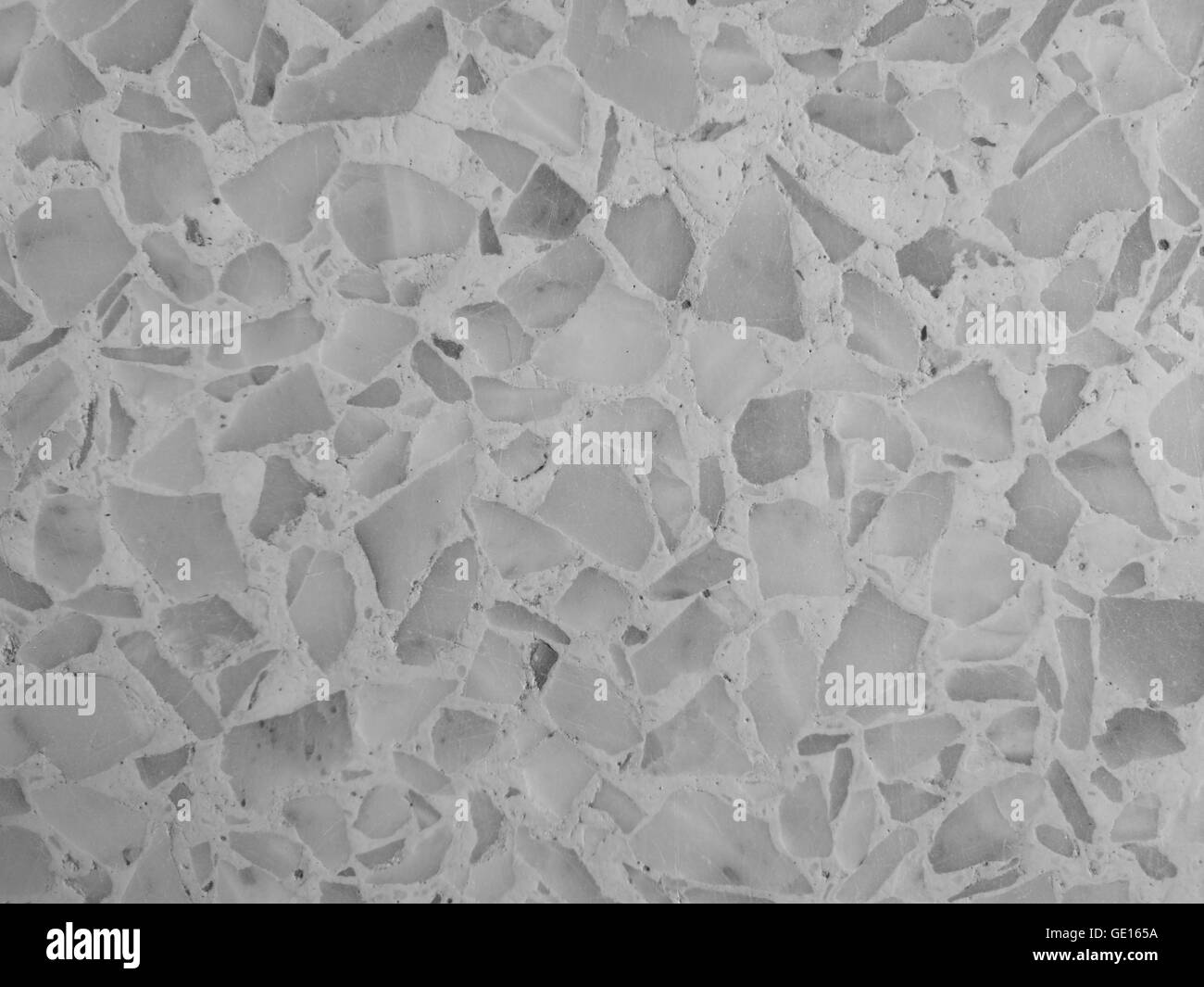 terrazzo floor background/texture in monochrome Stock Photo