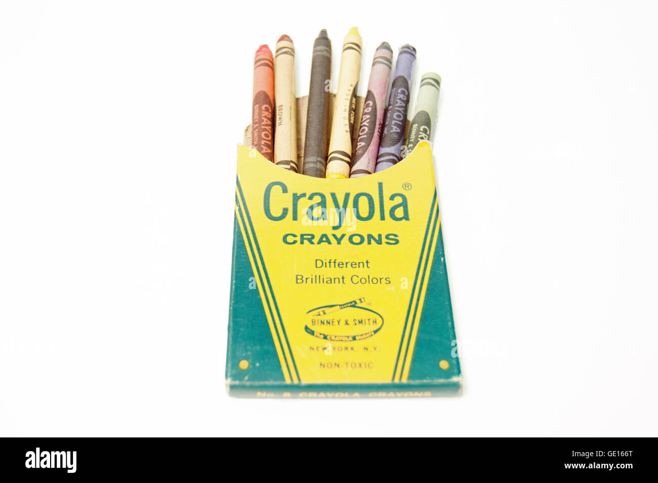 Set Of Crayons Contains Seven Rainbow Colors Vector Isolated