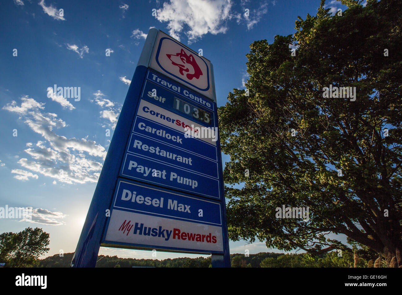 Husky gas station in Joyceville, Ont., on July 22, 2016 Stock Photo Alamy