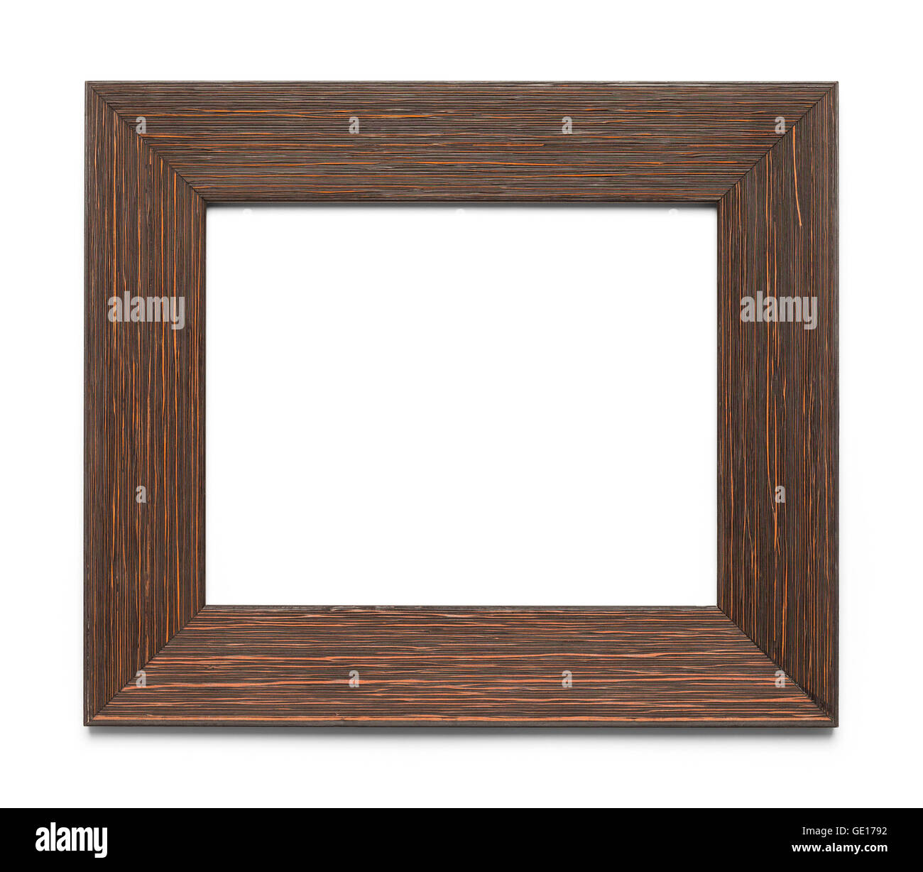 Wood Grain Textured Frame Isolated on White Background Stock Photo - Alamy