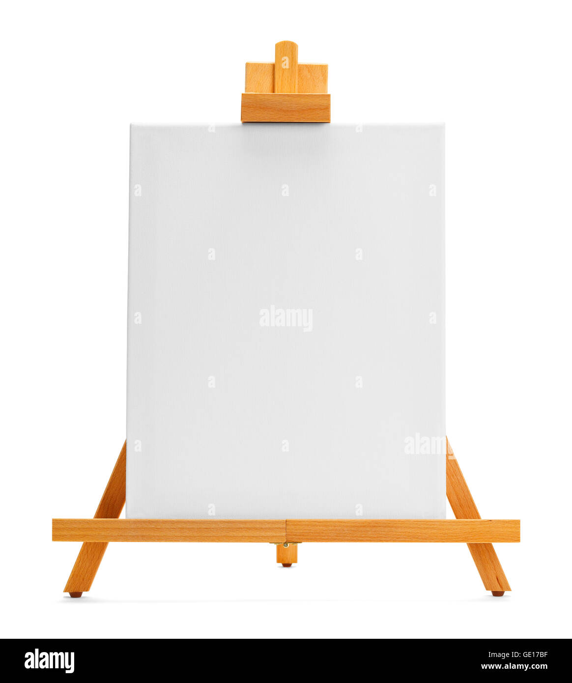Painting Canvas and Easel with Copy Space Isolated on White Background Stock Photo Alamy