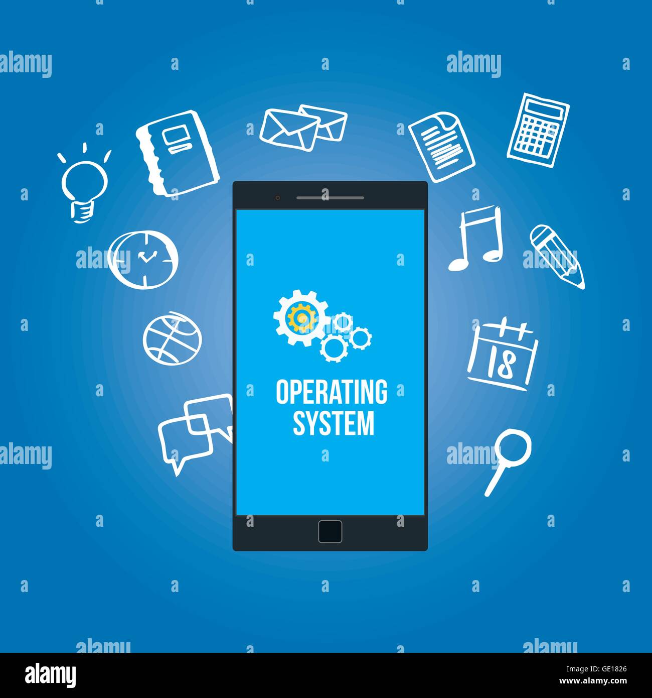 User operating device Stock Vector Images - Alamy