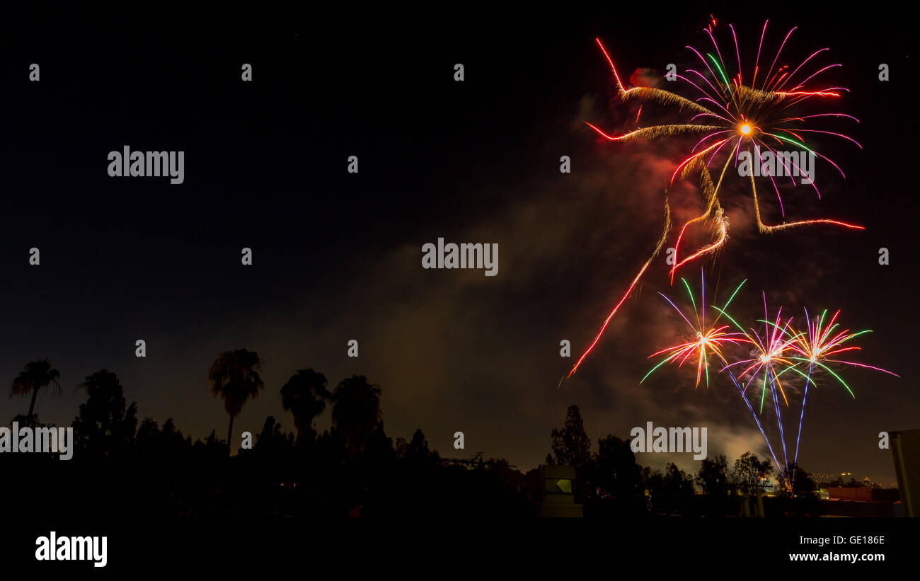 4th of July fireworks. Photographed in Studio City Los Angeles
