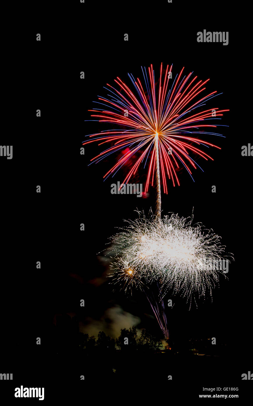 4th of July fireworks. Photographed in Studio City Los Angeles