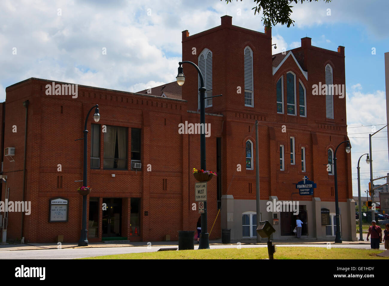 The Ebenezer Church in Atlanta where Martin Luther King Jr was the pastor Stock Photo