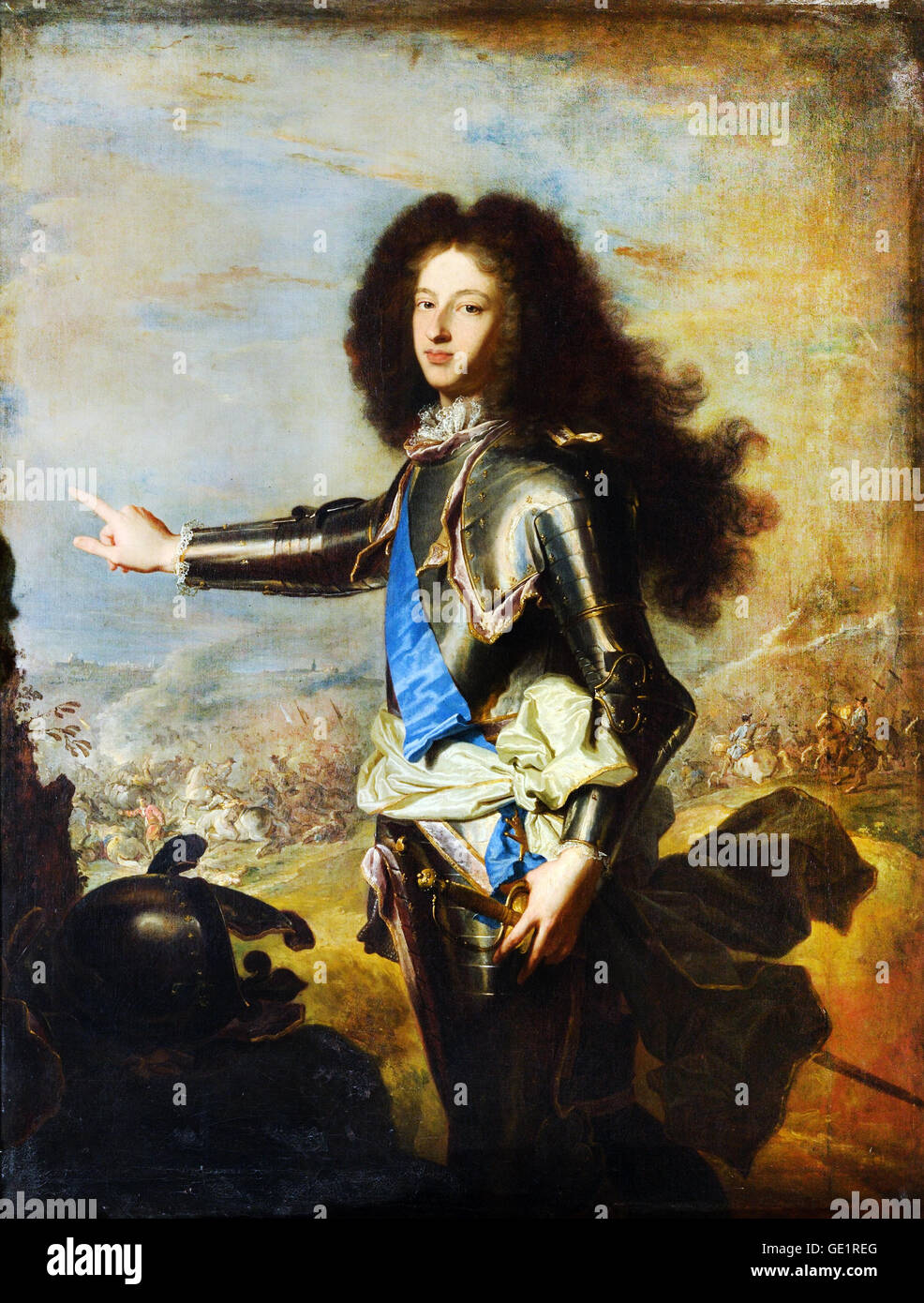 Hyacinthe Rigaud, Louis de France, Duke of Burgundy (1682-1712). Circa 1704. Oil on canvas. Palace of Versailles, France. Stock Photo