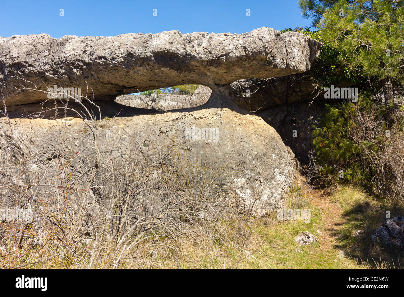 Rocks with capricious forms in the enchanted city of Cuenca, Spain ...