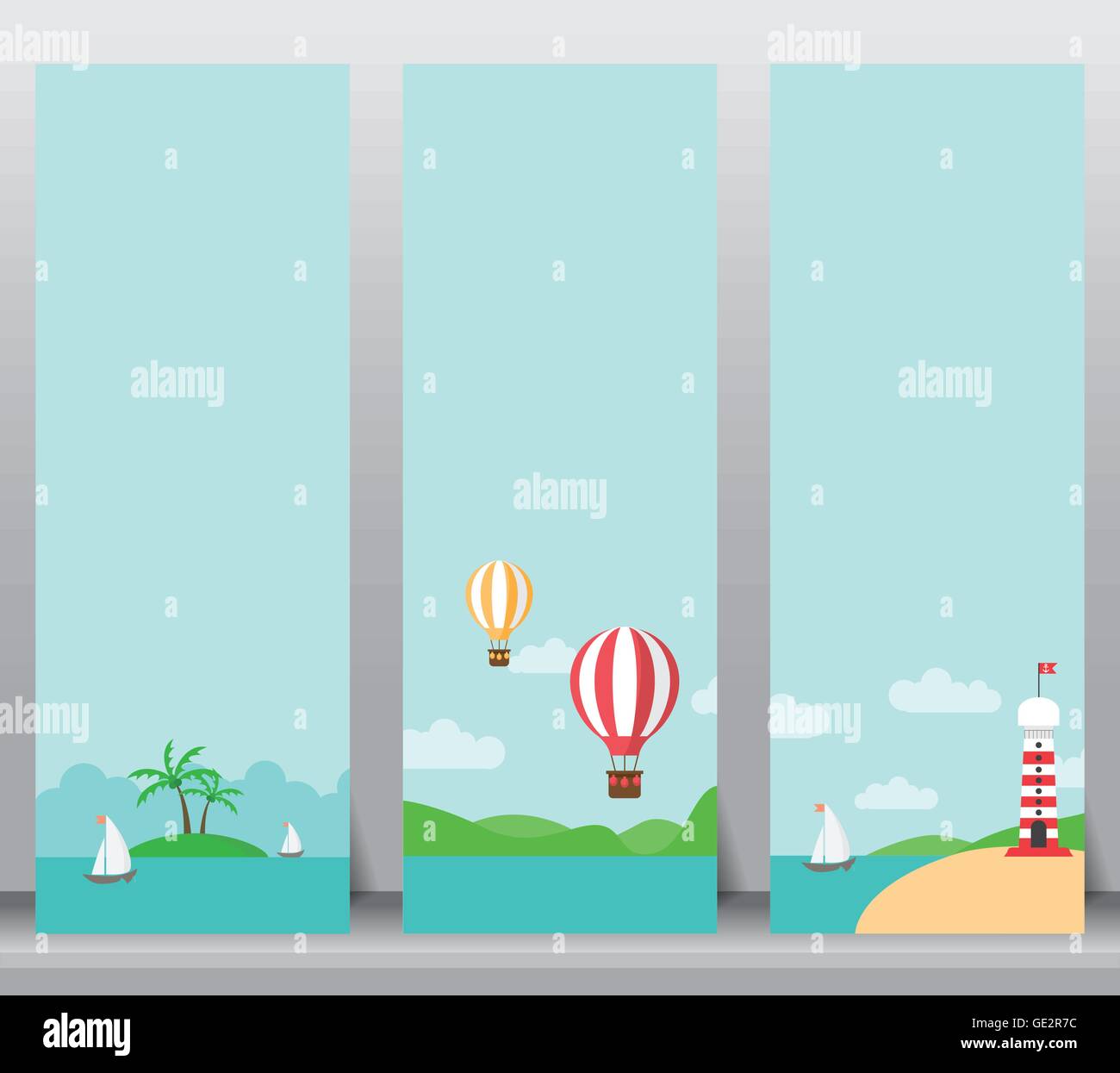travel and vacation background, pattern. vector Stock Vector