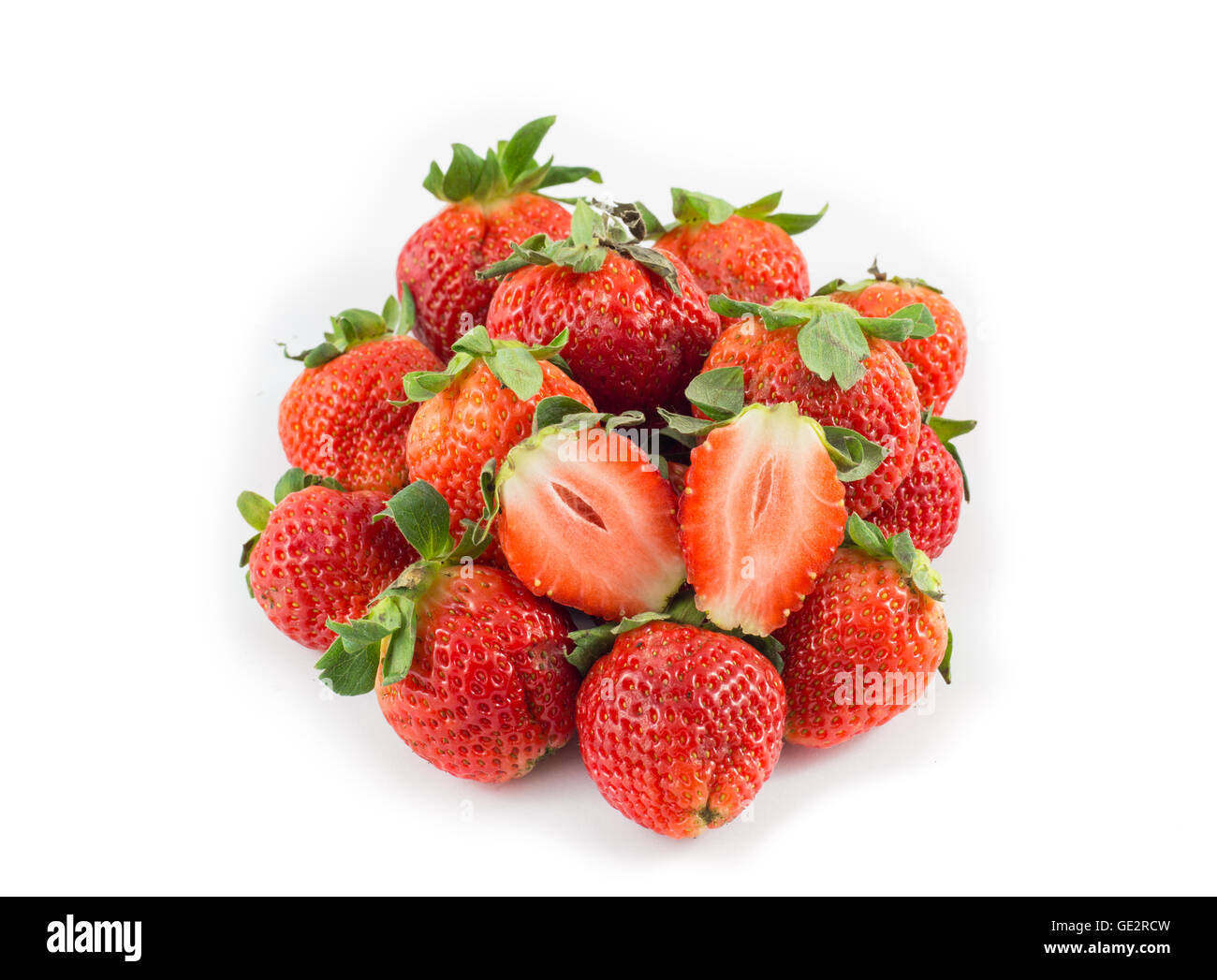 Strawberry isolated on white background Stock Photo - Alamy