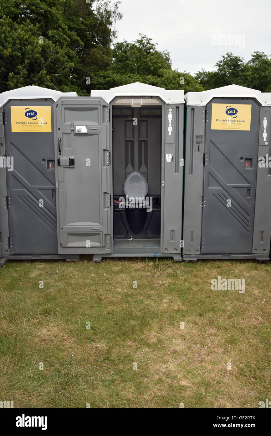 Toilets, Latitude Festival 2016, Henham Park, Suffolk, UK Stock Photo