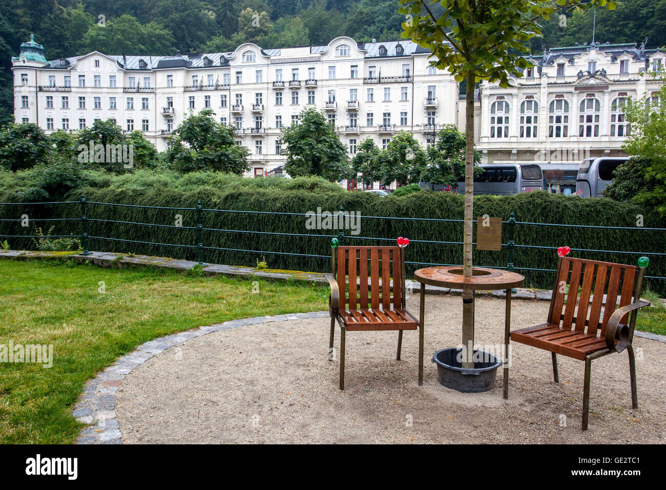 Karlovy Vary Grandhotel Pupp West Bohemia Czech Republic Stock Photo