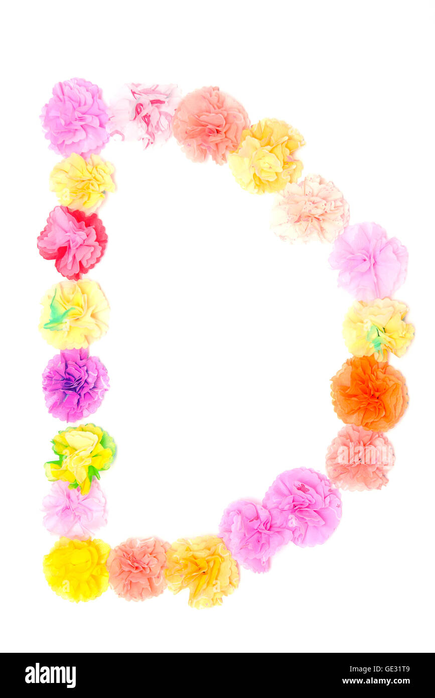 Colorful paper craftwork of flowers Stock Photo