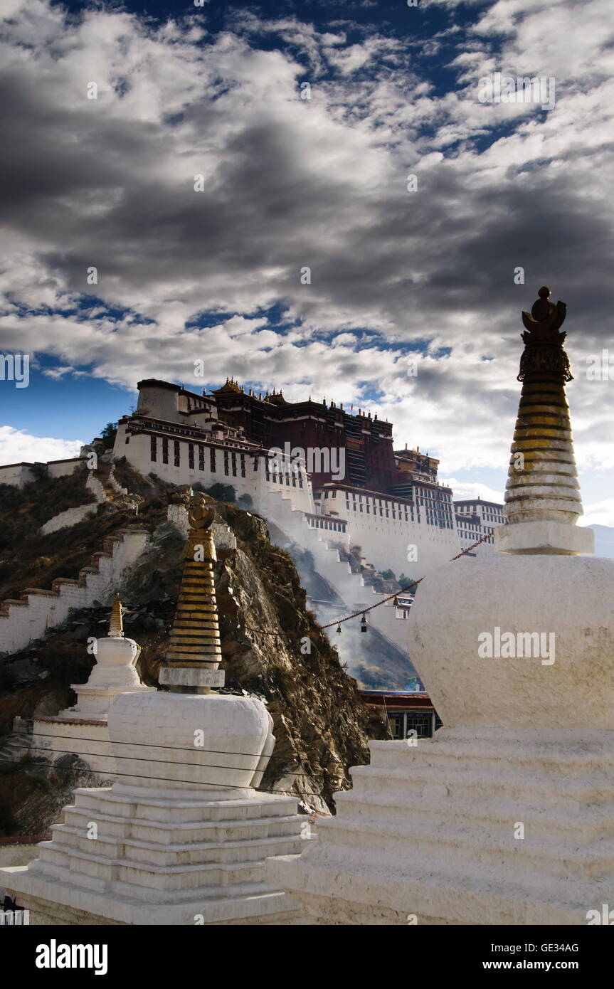 geography / travel, China, Tibet, Lhasa, Potala Palace, exterior view ...