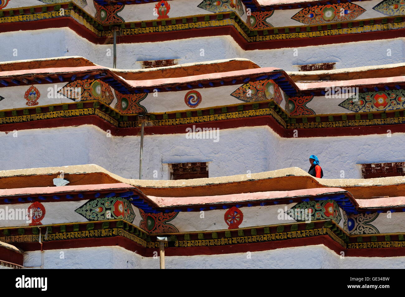 geography / travel, China, Tibet, Gyantse, Kumbum chorten, exterior view, Additional-Rights-Clearance-Info-Not-Available Stock Photo