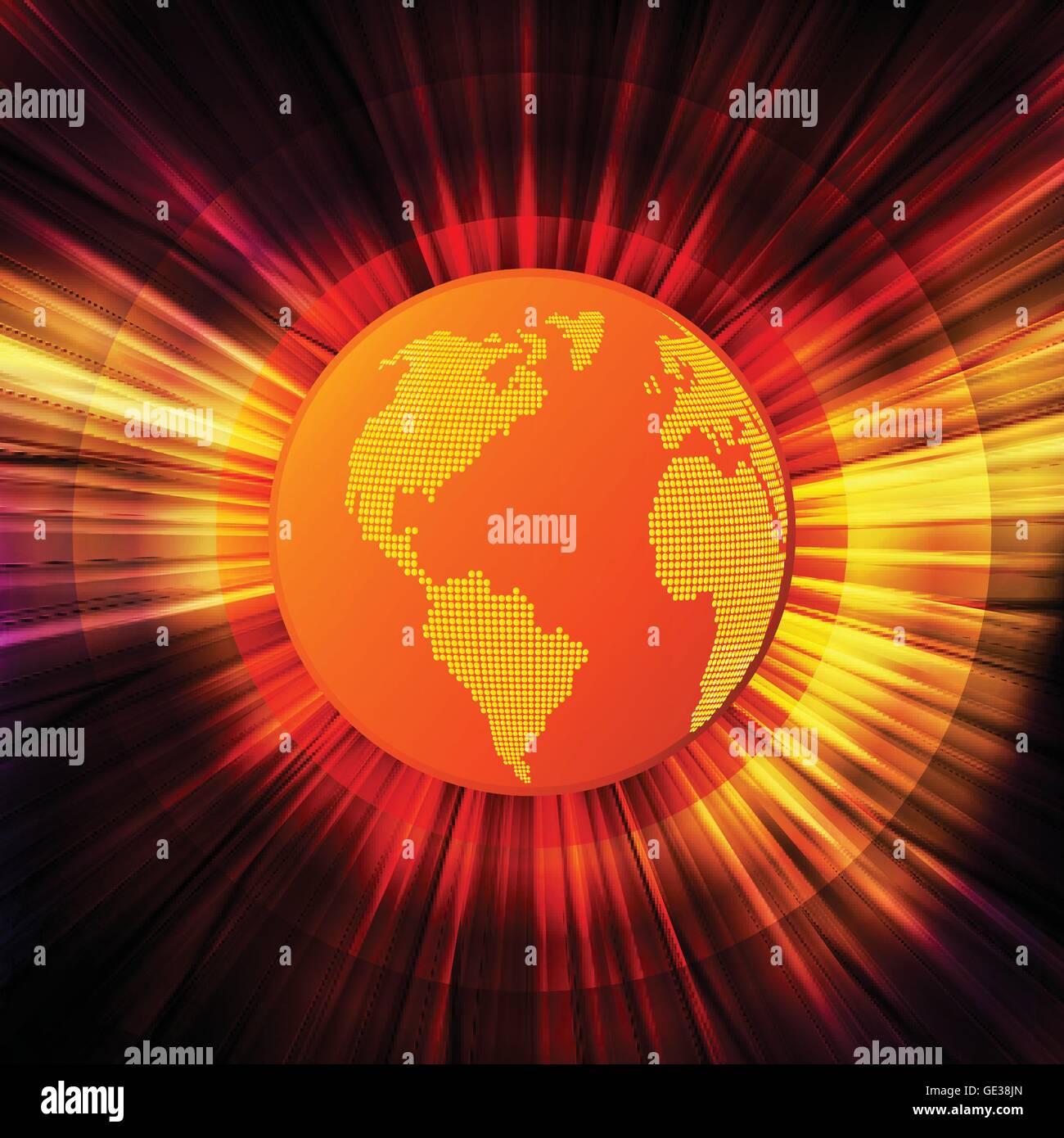 Global warming concept with burning globe like sun vector background  concept Stock Vector Image & Art - Alamy
