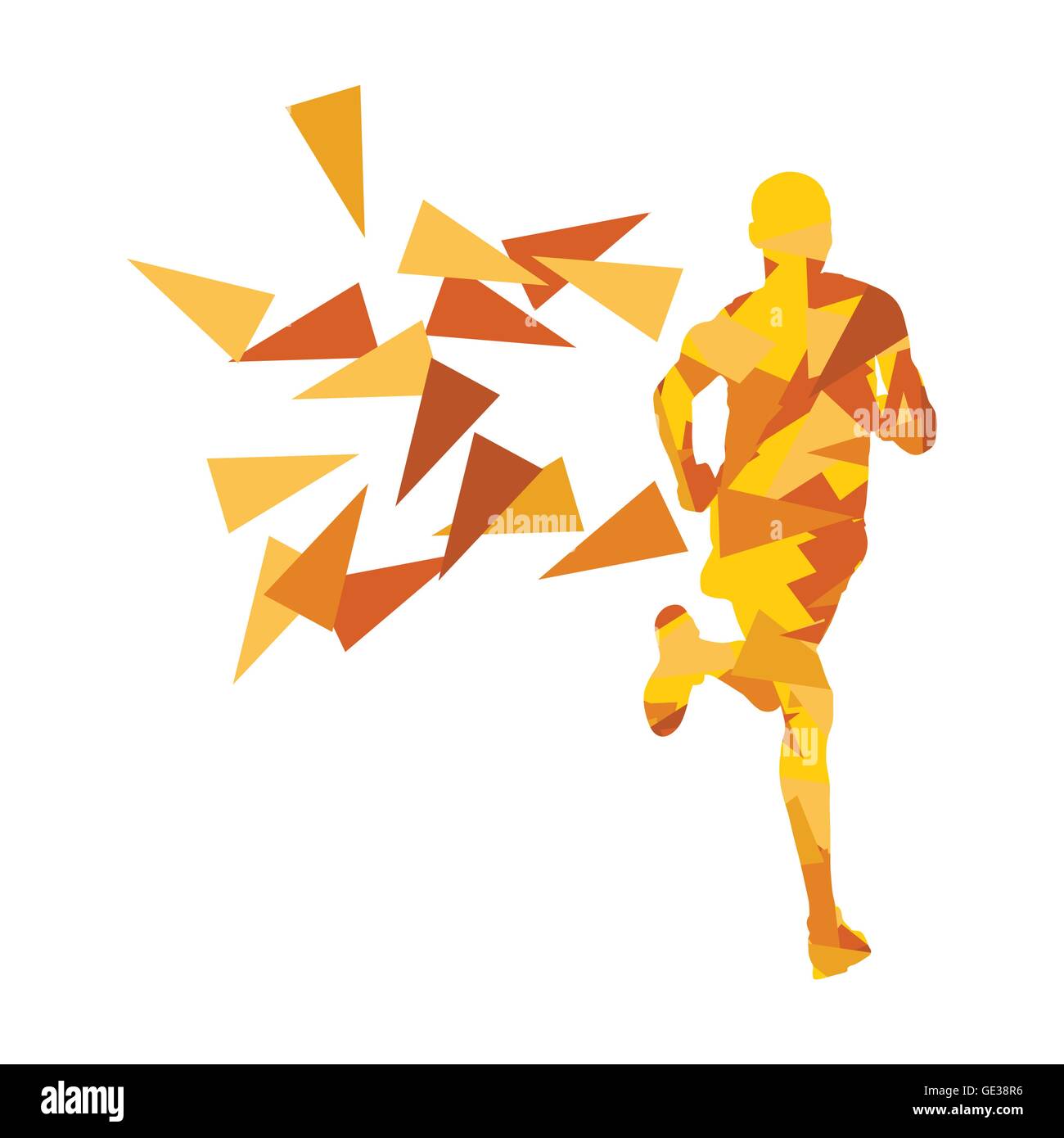 Marathon runner abstract vector background concept made of fragments for  poster Stock Vector Image & Art - Alamy