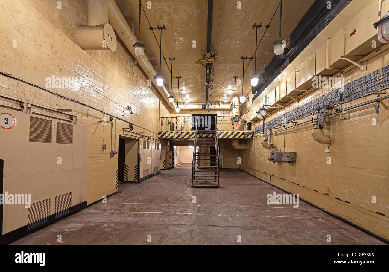 Interior of main hall in Soviet nuclear weapon bunker Stock Photo Alamy
