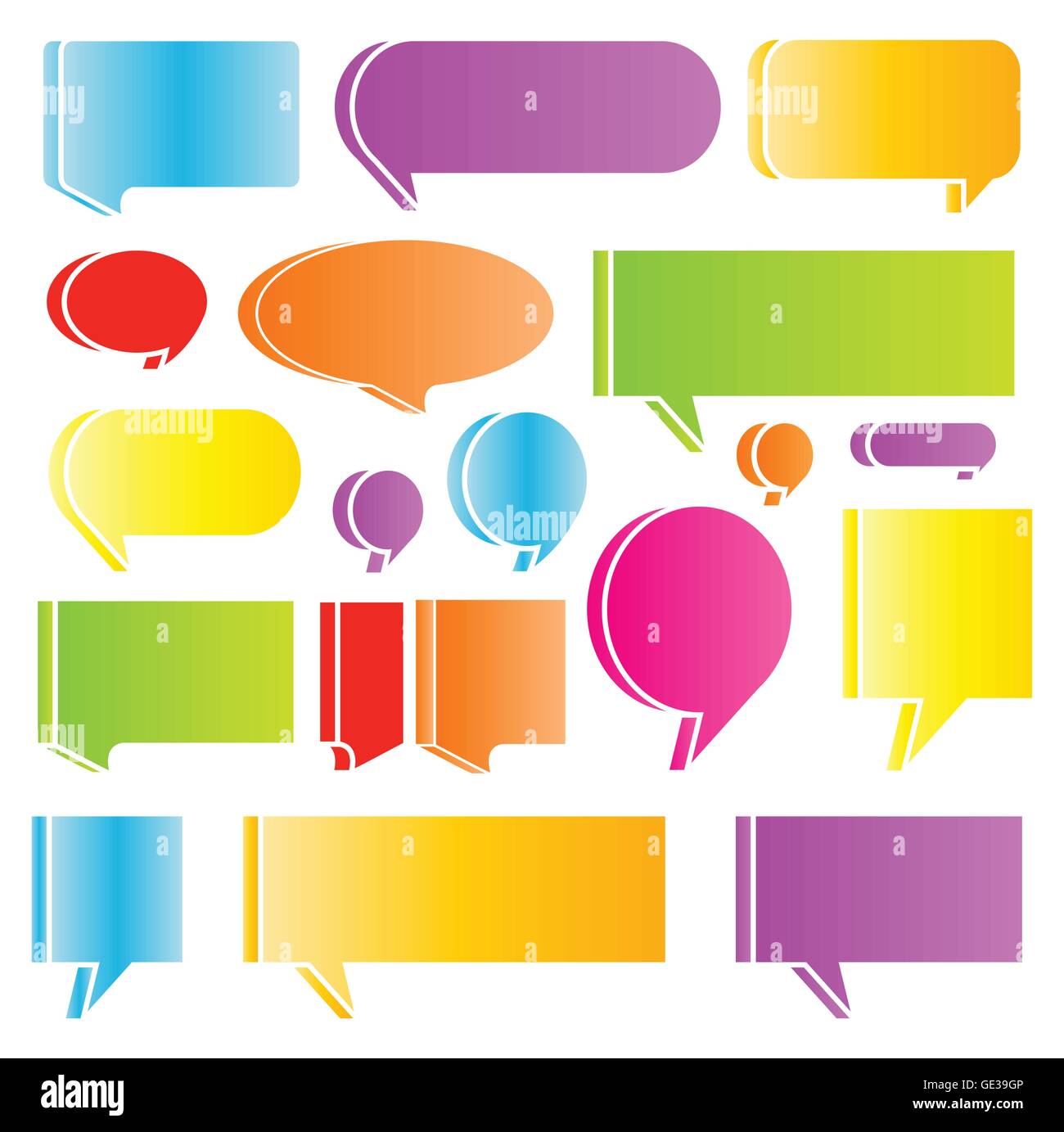 Speech bubbles colorful vector abstract set background Stock Vector ...