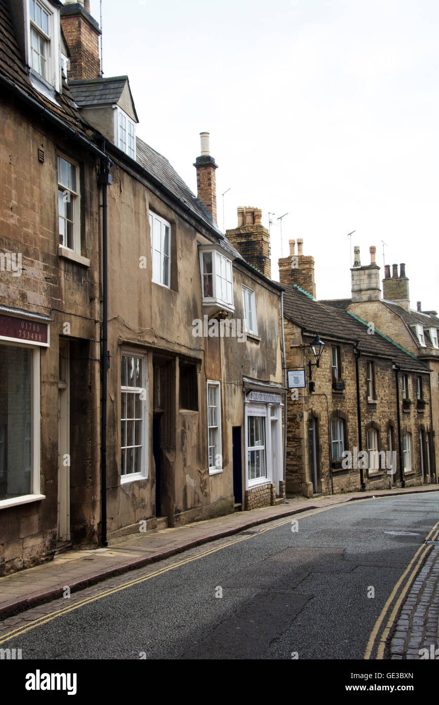 LINCOLNSHIRE; STAMFORD; HOUSES IN PRINCESS STREET Stock Photo Alamy
