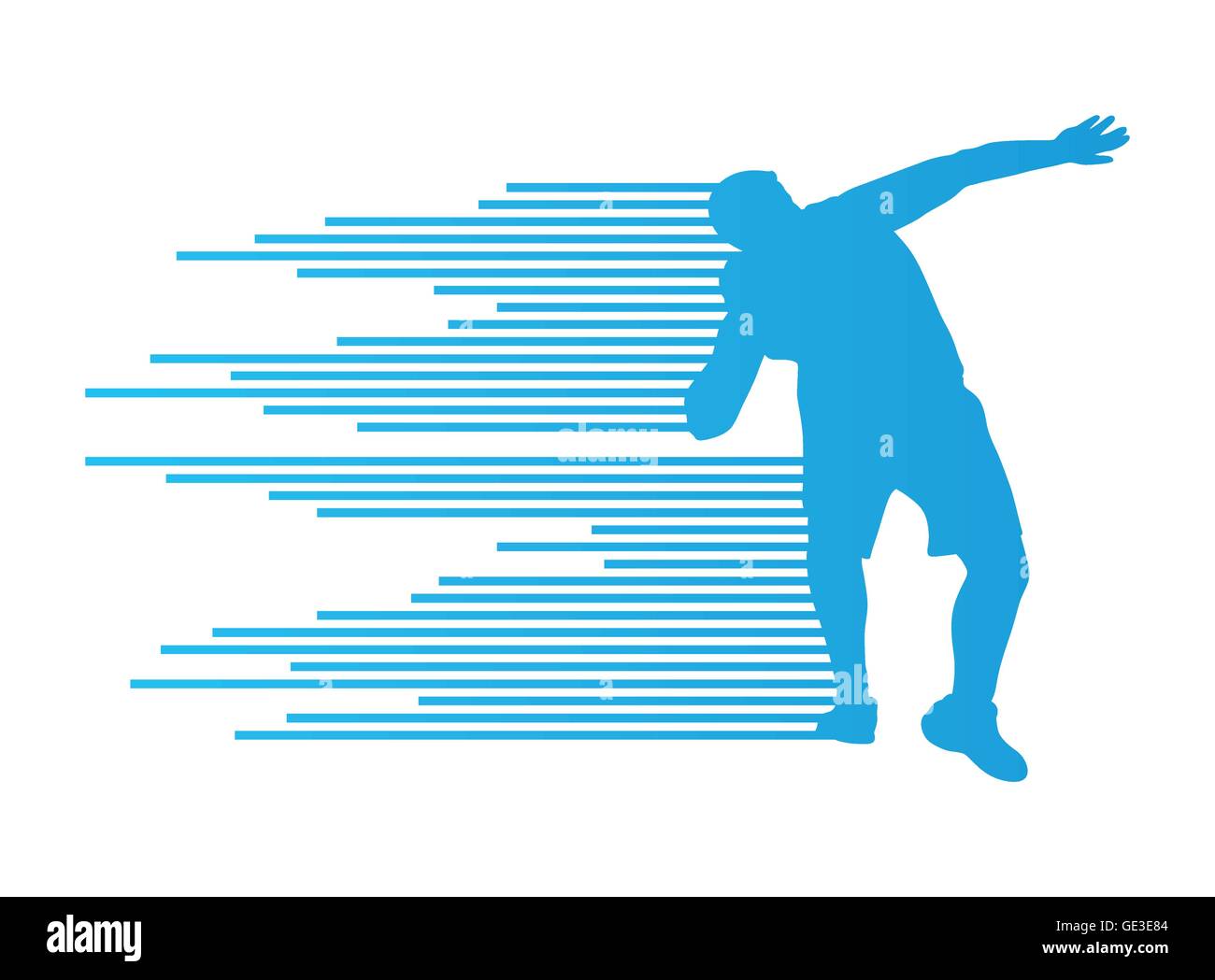 Athletic shot put vector background concept for poster Stock Vector