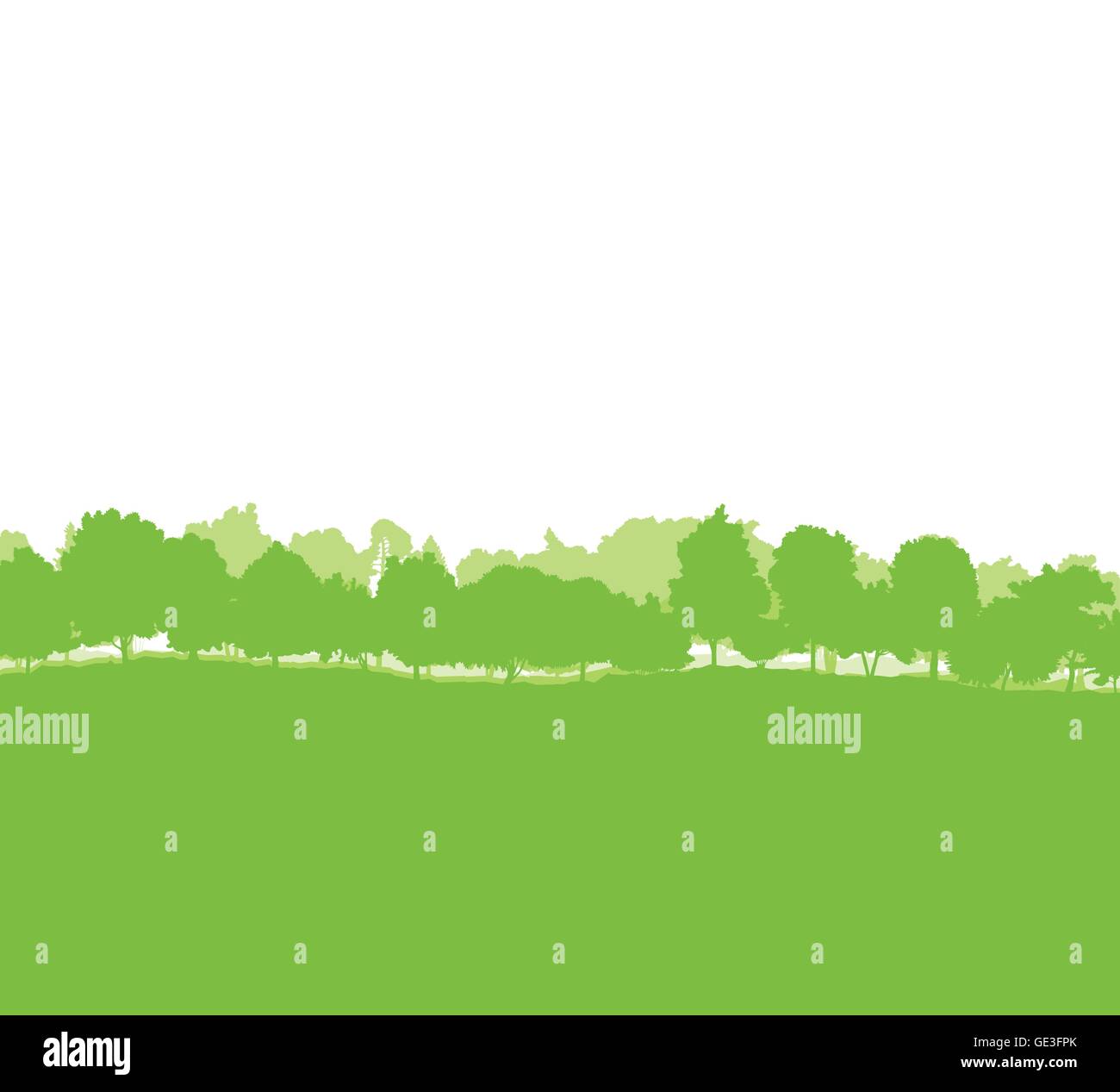 Forest trees silhouettes landscape illustration background ecology ...
