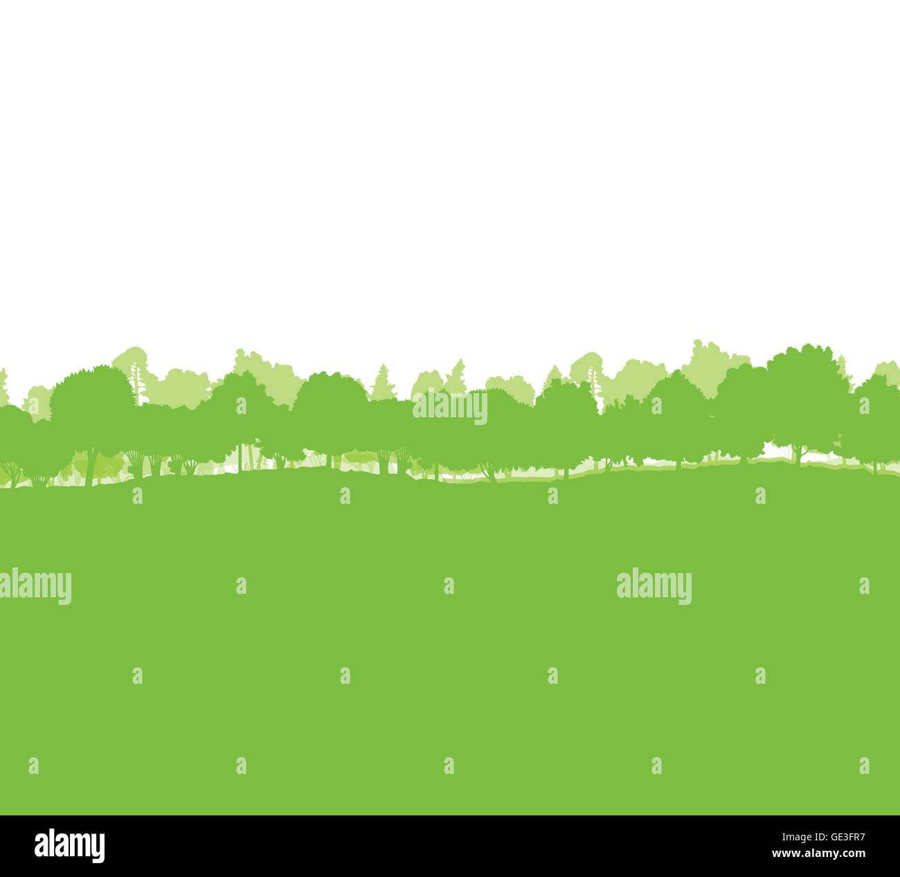 Forest trees silhouettes landscape illustration background ecology ...