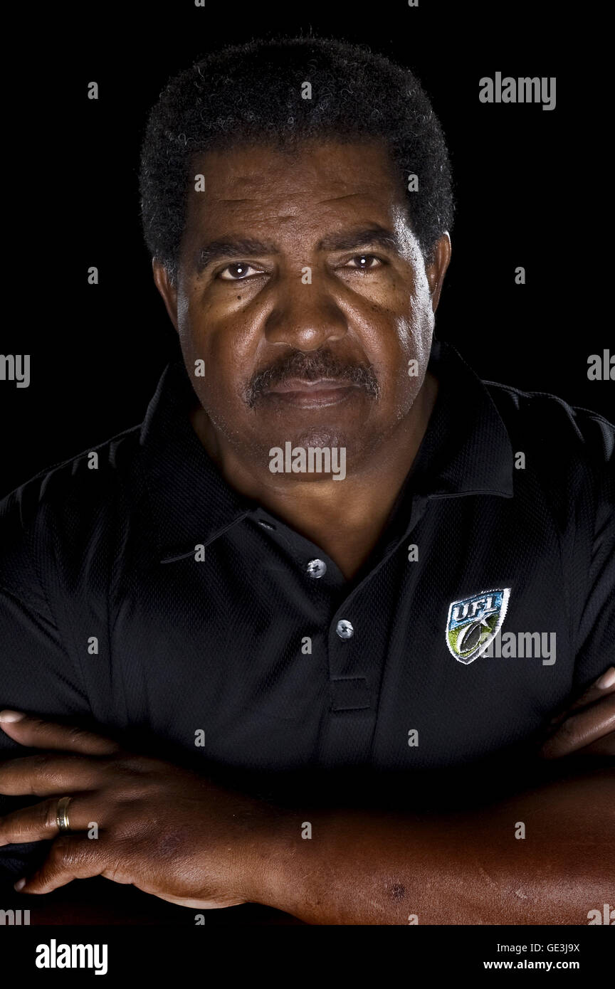 July 22, 2016 - File - DENNIS GREEN, former head coach of the Vikings and Cardinals, has died at the age of 67, reportedly from cardiac arrest. Green became head coach of the Vikings in 1992, instantly leading the team to a playoff berth. In 1998, he coached the team to one of the best offensive performances in league history and finished 15-1. Green and the Vikings returned to the NFC title game in 2000. Pictured: April 21, 2009 - Orlando, Florida, U.S - San Francisco coach Dennis Green portrait shoot during the United Football League meetings at the Rosen Shingle Creek. (Credit Image: © Scot Stock Photo