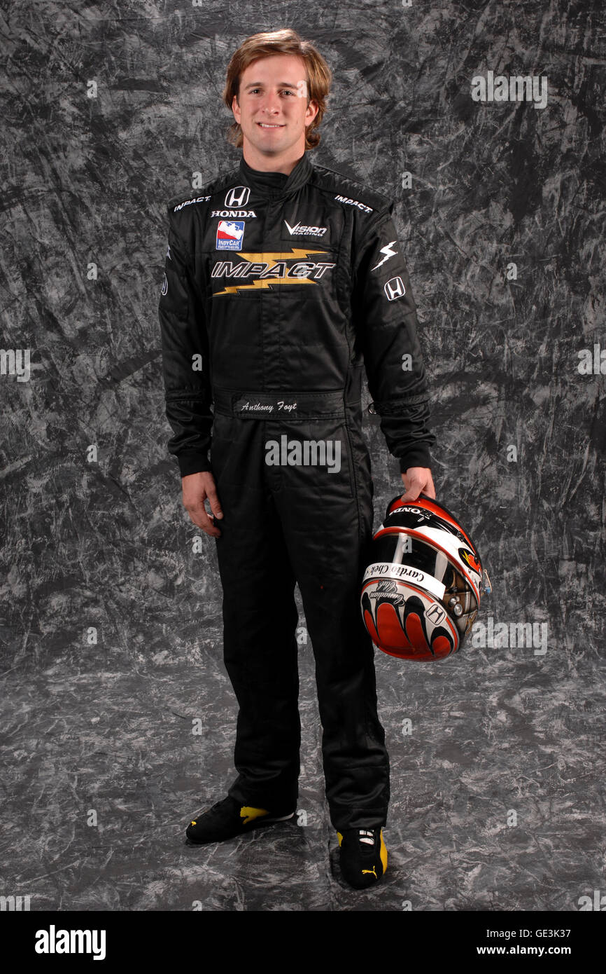 A.J. Foyt IV poses for a portrait during testing for the IRL Indycar Series on February 21, 2007 at the Homestead Miami Speedway in Homestead, Florida. Credit: mpi04/MediaPunch*** HIGHER RATES APPLY *** NO TABS / SKIN MAGS *** Stock Photo