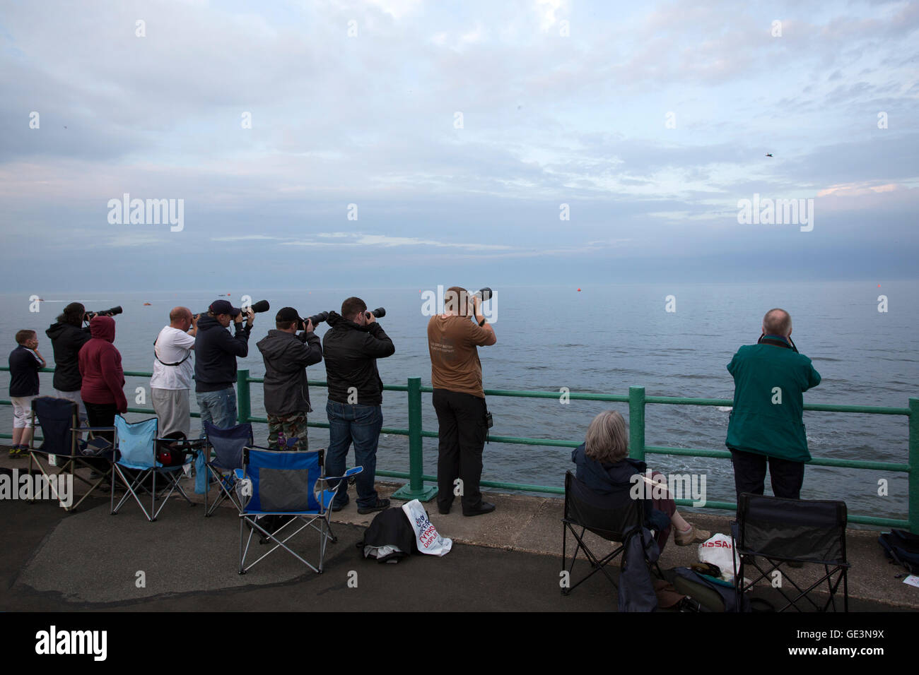 Sunderland, UK. 22nd July, 2016. Photographers at Sunderland International Airshow in Sunderland, England. The annual event attracts up to one million visitors a year and has taken place since 1988. Credit:  Stuart Forster/Alamy Live News Stock Photo