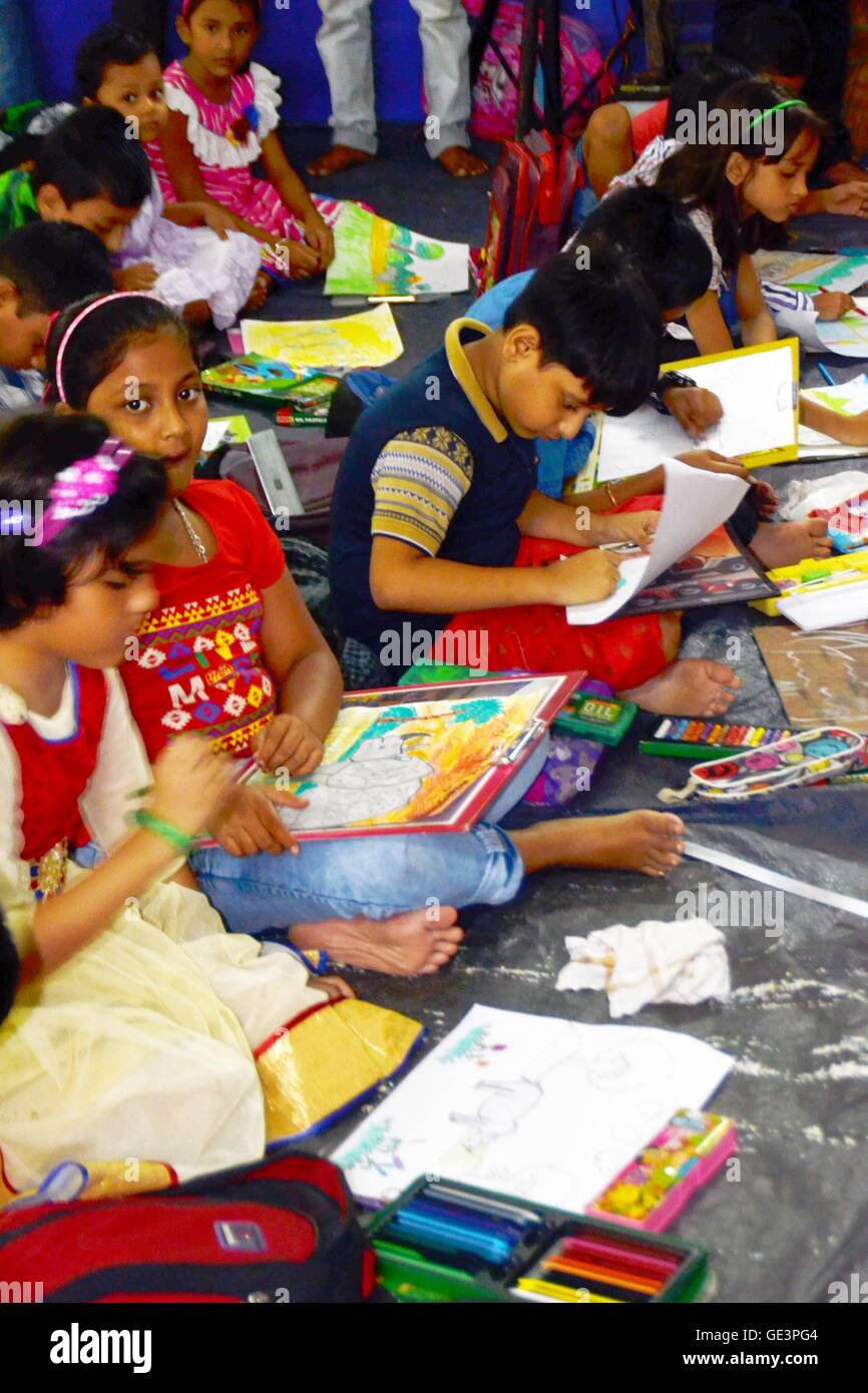 Art competition among kids Stock Photo Alamy