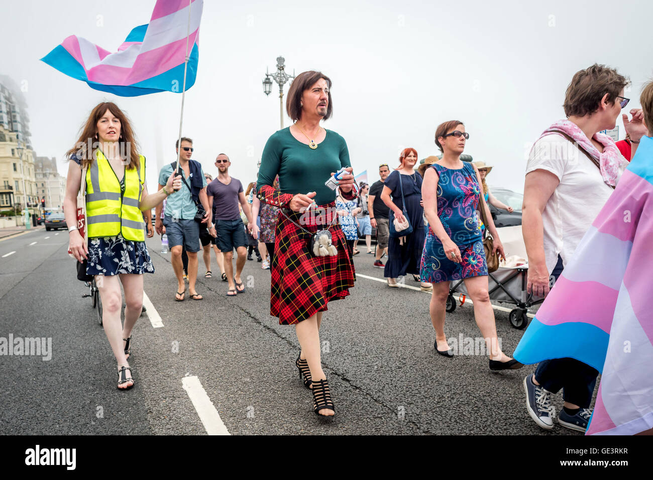 Brighton, UK. 23rd July, 2016. The Trans Pride march in Brighton today