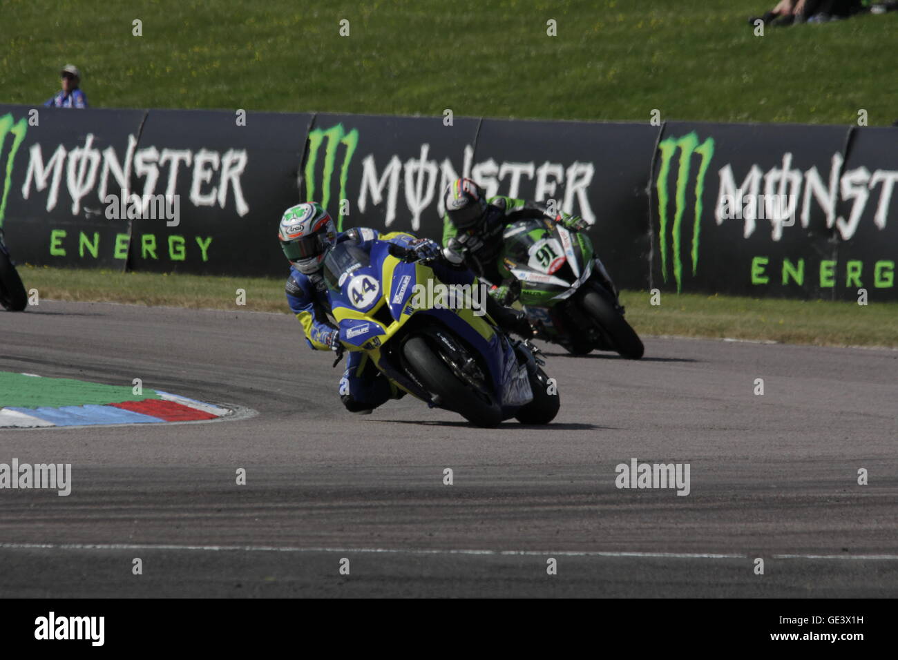 Jack Kennedy riding in the qualifying rounds of the MCE Insurance British Superbike Championship at Thruxton 23 July 2016. Stock Photo