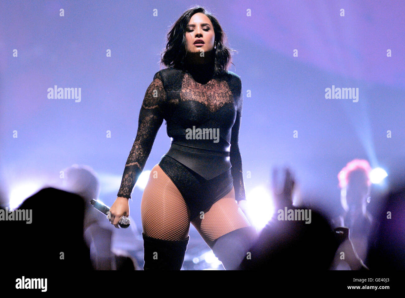 Toronto, Canada. 23rd July, 2016. Singer Demi Lovato performs at the Air Canada Centre during the Future Now Tour. Credit:  EXImages/Alamy Live News Stock Photo