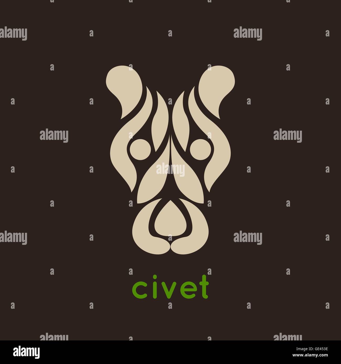 civet logo vector Stock Vector Art & Illustration, Vector Image ...