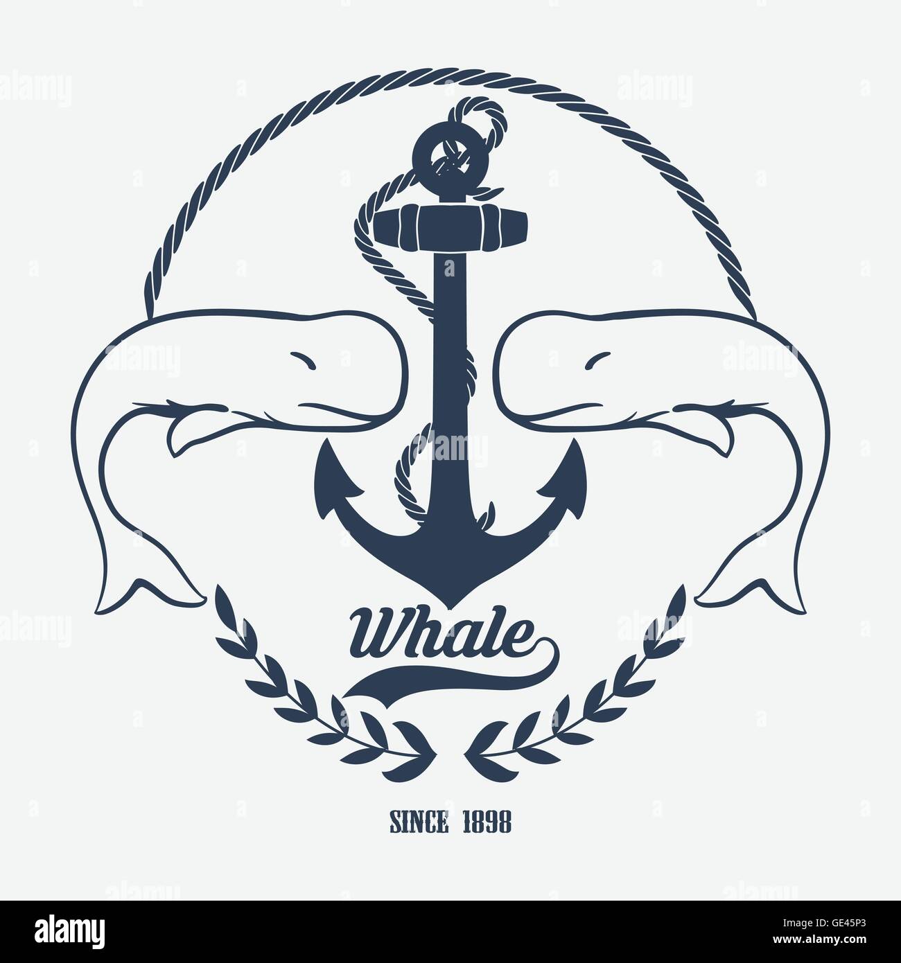 Whale logo vector Stock Vector Image & Art - Alamy