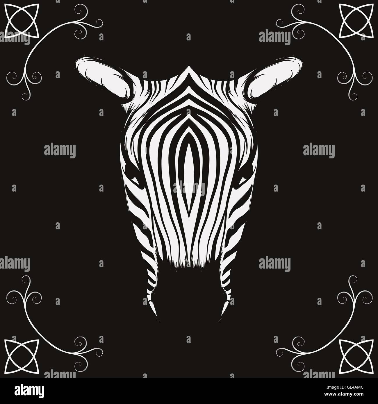 Zebra emblem design Stock Vector Images - Alamy