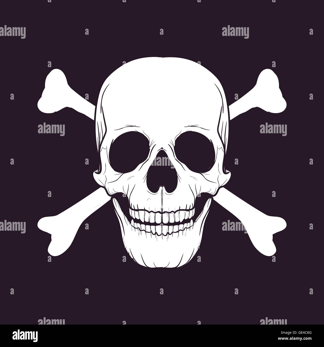 Vector skull on black background Stock Vector Image & Art - Alamy