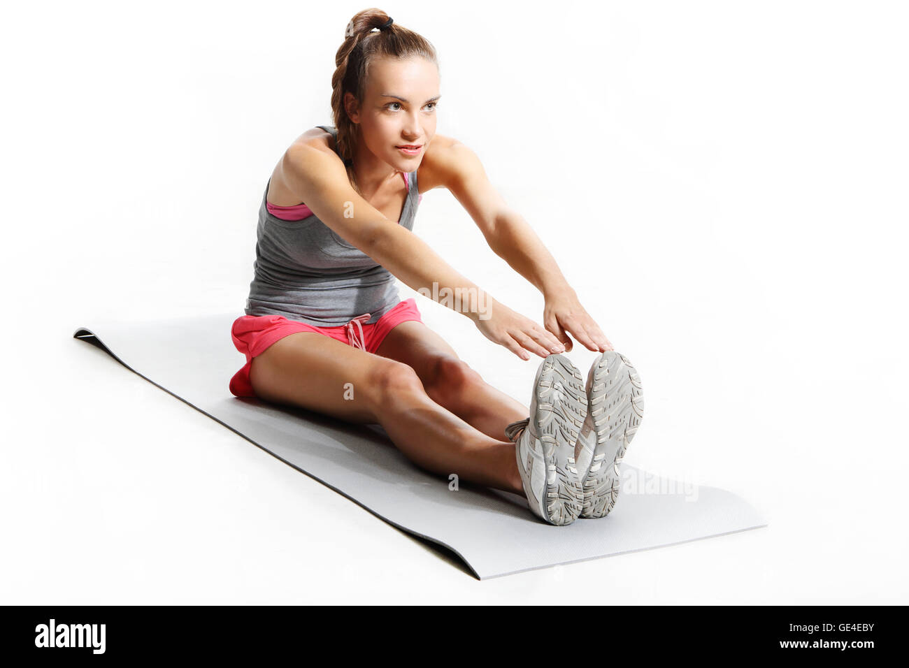 gymnastic exercises on the mat Stock Photo Alamy