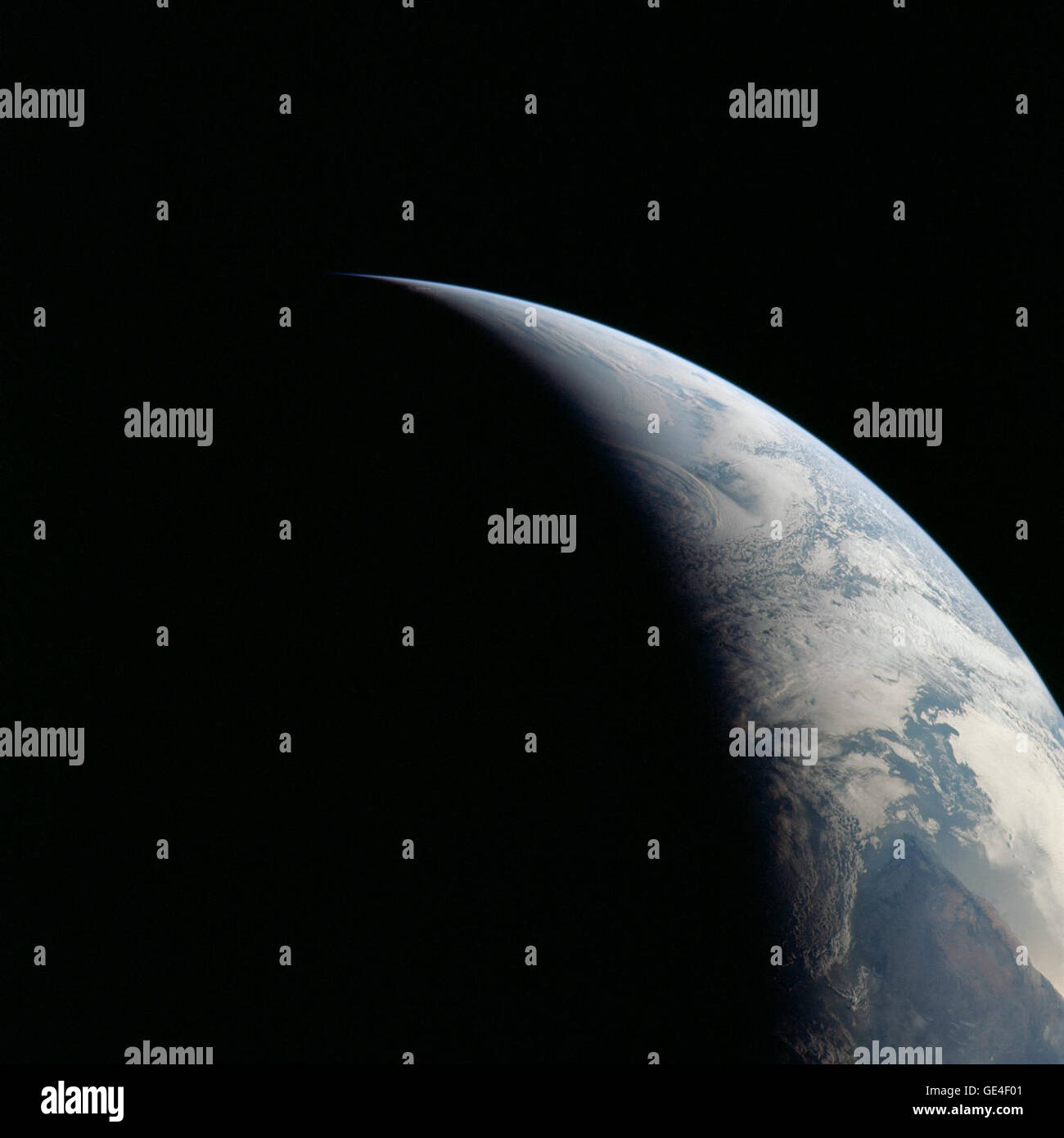 This Apollo 11 image shows the Earth’s terminator, the dividing line between the day and night ...