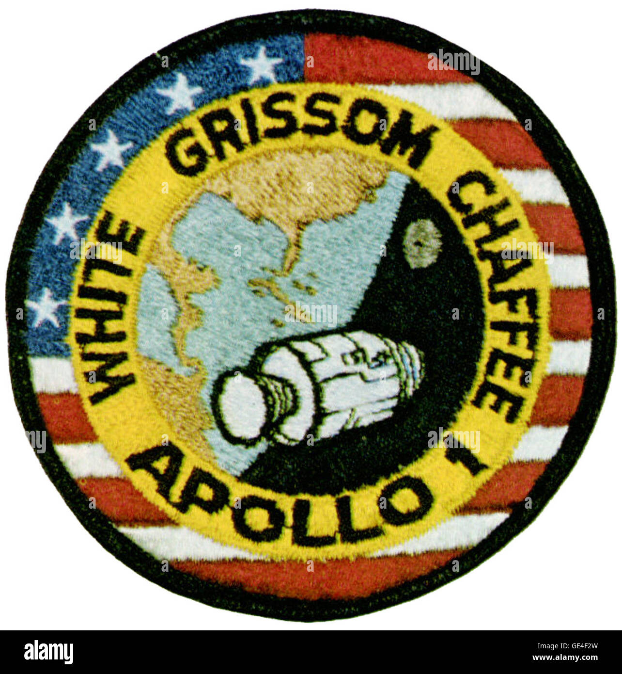 Astronauts- Virgil “Gus” Grissom, Edward White and Roger Chaffee On January 27, 1967 a fire swept through the cabin during a launch rehearsal killing astronauts Virgil “Gus” Girssom, Edward White and Roger Chaffee. The name Apollo 1 was given to the mission in the spring of 1967 in memory of the astronauts who lost their lives.  www.nasa.gov/mission pages/apollo/missions/apollo1.html#.... ( http://www.nasa.gov/mission pages/apollo/missions/apollo1.html#.VAiHchCa-So )  Date: January 27, 1967 Stock Photo