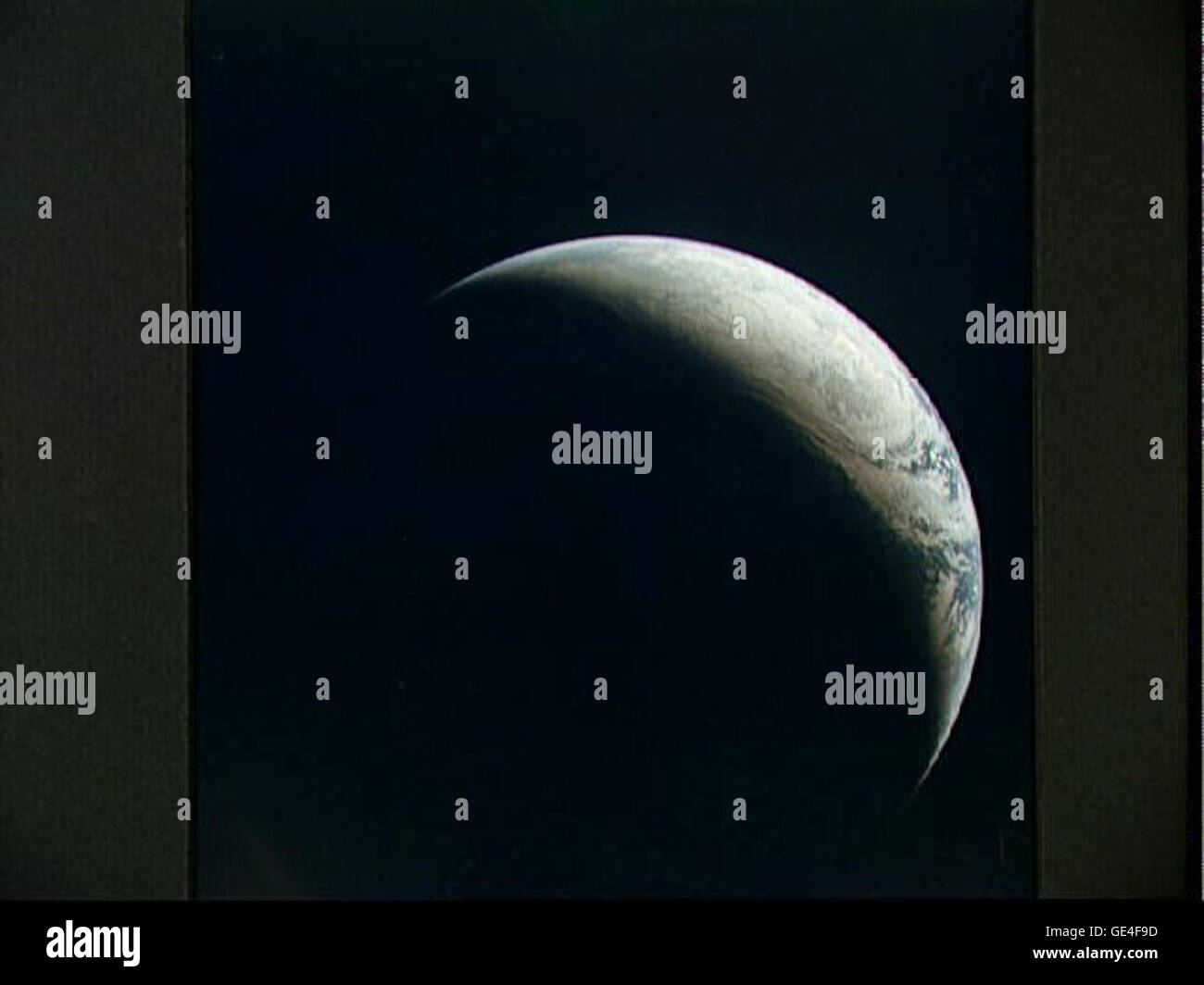 An image taken from Apollo 4 showing the view of Brazil, the Atlantic ...