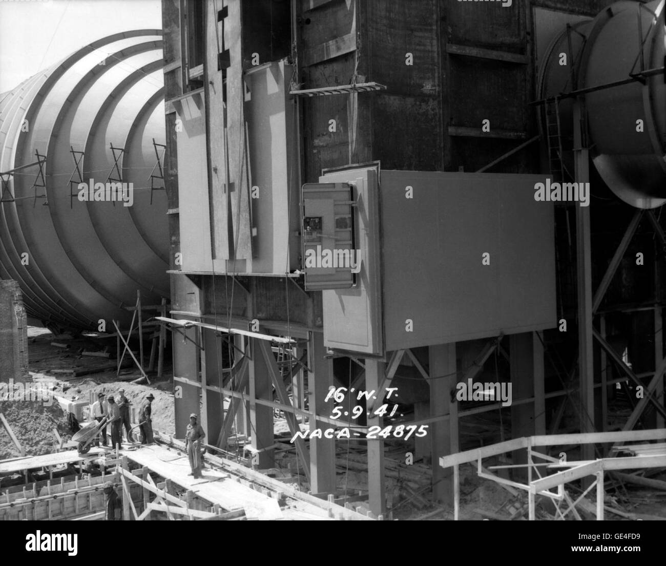 Construction of the 16-Foot High Speed Tunnel (HST) 4861094519 o Stock Photo