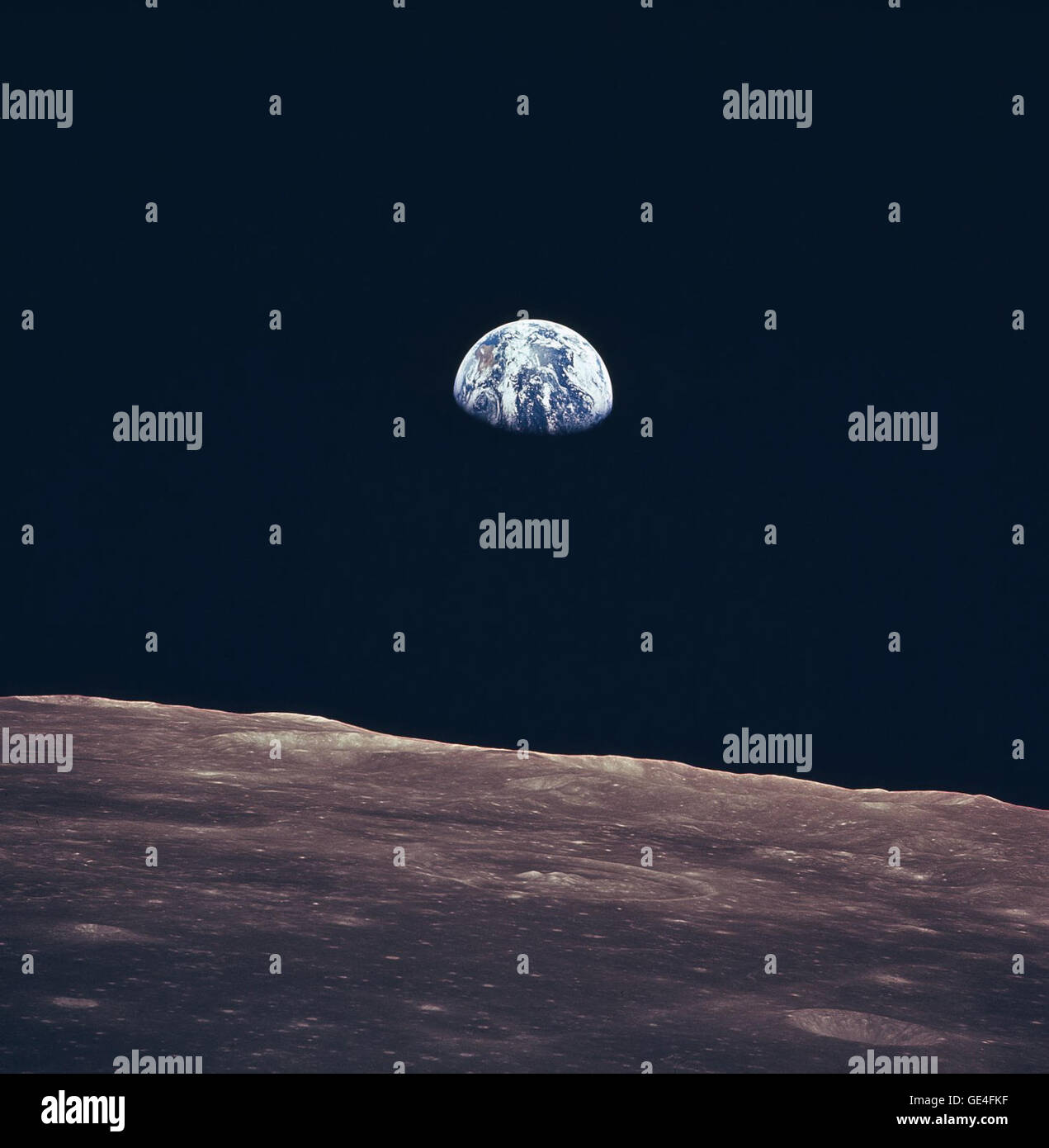 Earth Rise as Seen From Lunar Surface 5052124921 o Stock Photo