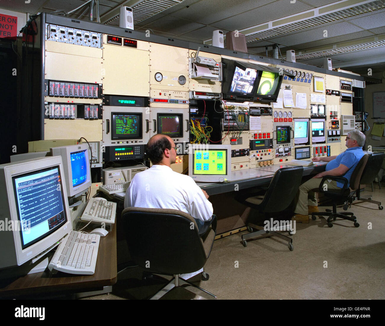 (C-1997-01780): The 1x1-Foot Supersonic Wind Tunnel's control equipment occupies this room adjacent to the tunnel room. Stock Photo