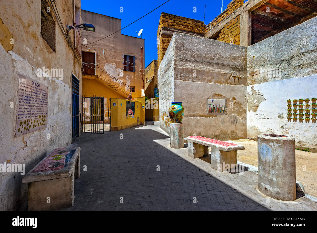 Italy Sicily Mazara del Vallo Casbah via Pilazza Stock Photo Alamy