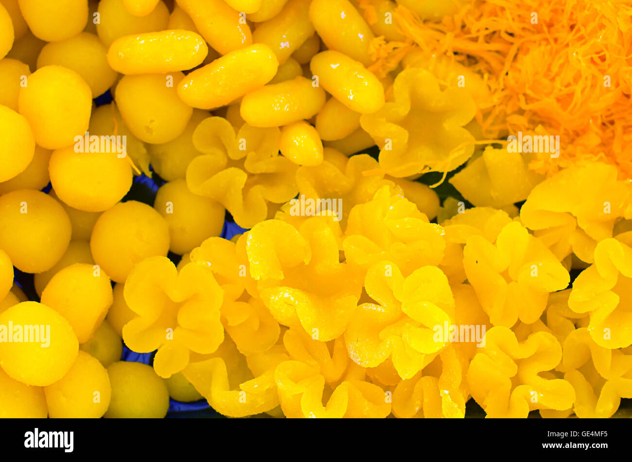 Sweet Egg Floss And Egg Yoke Fudge Balls Other Names Are Fios De Stock Photo Alamy