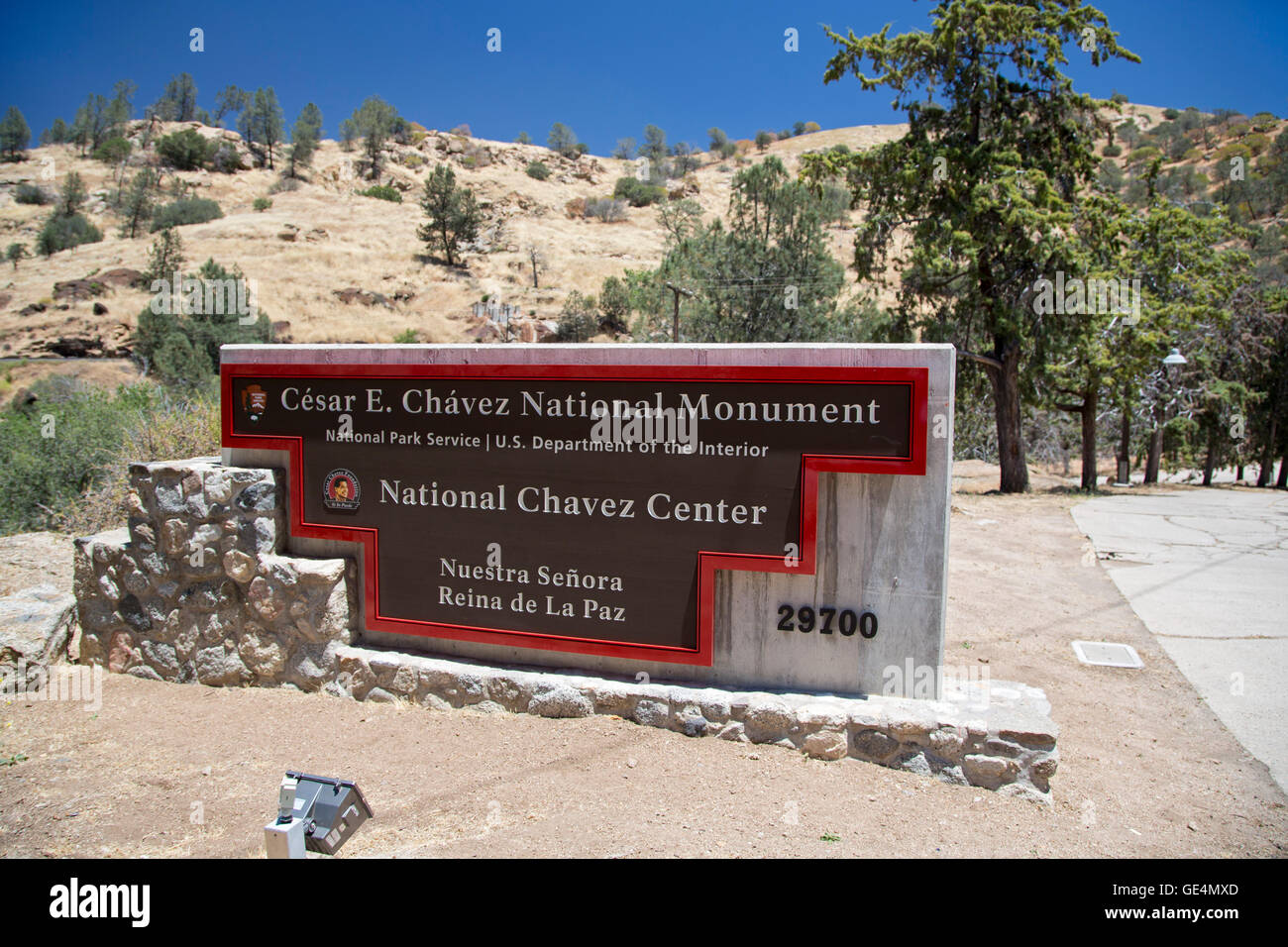 Keene, California - The César E. Chávez National Monument honors the founder of the United Farm Workers of America. Stock Photo