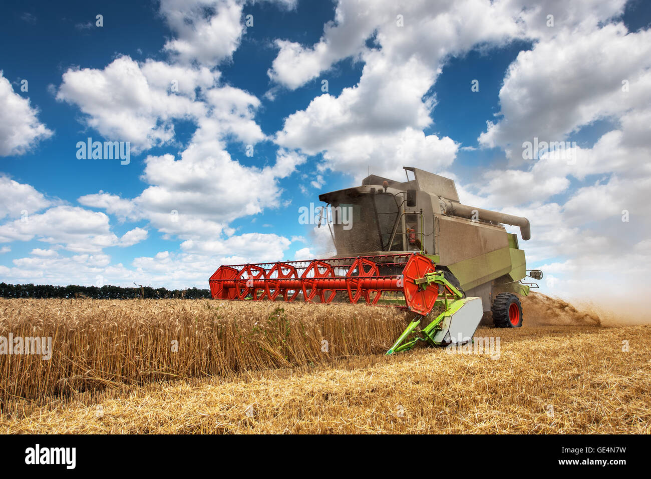 Dobrich, Bulgaria - JULY 08,2016: Claas Lexion 660 Stock Photo