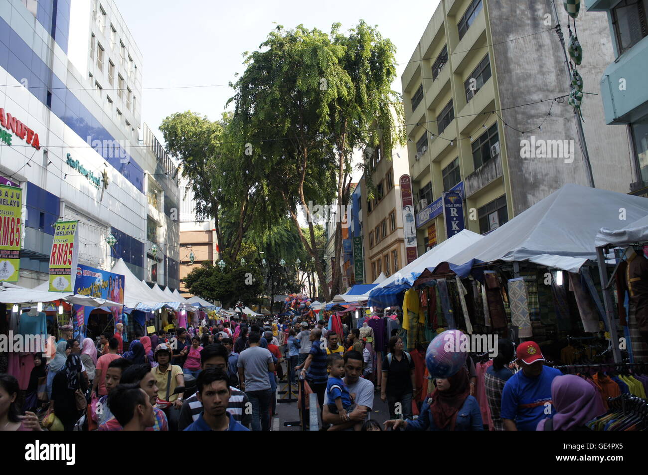 Malay street bazaar in Kuala Lumpur, Malaysia Stock Photo