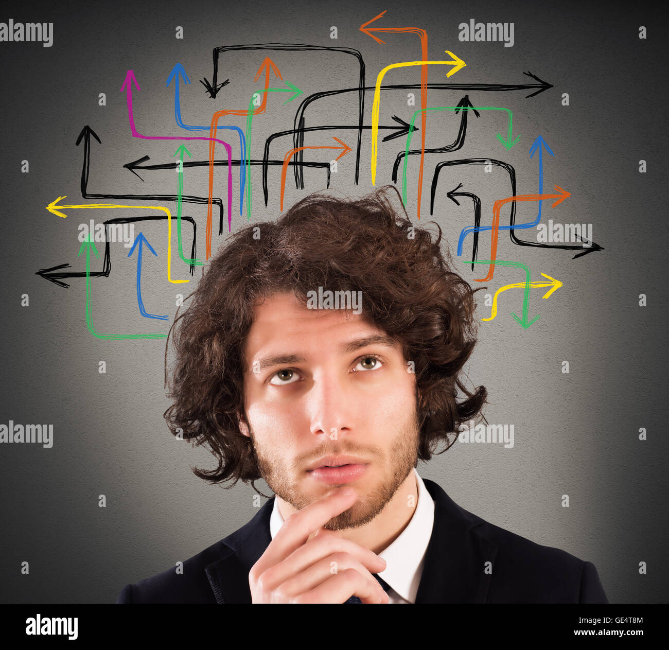 Analyzing various possibilities and solutions Stock Photo Alamy